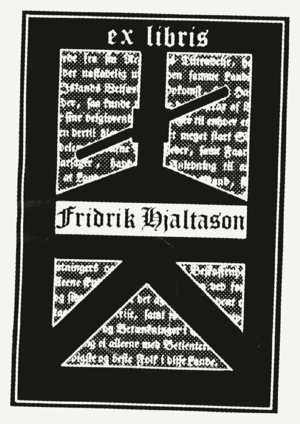 Bókmerki: Friðrik Hjaltason, prentari