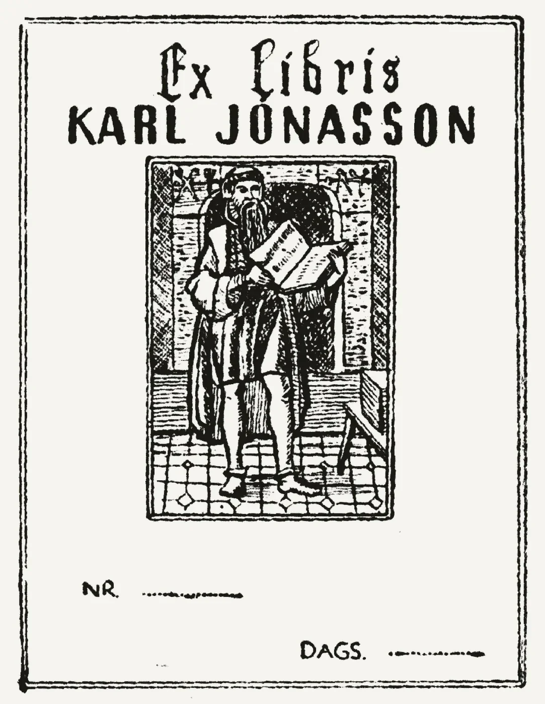 Bókmerki: Karl Jónasson, prentsmiðjustjóri