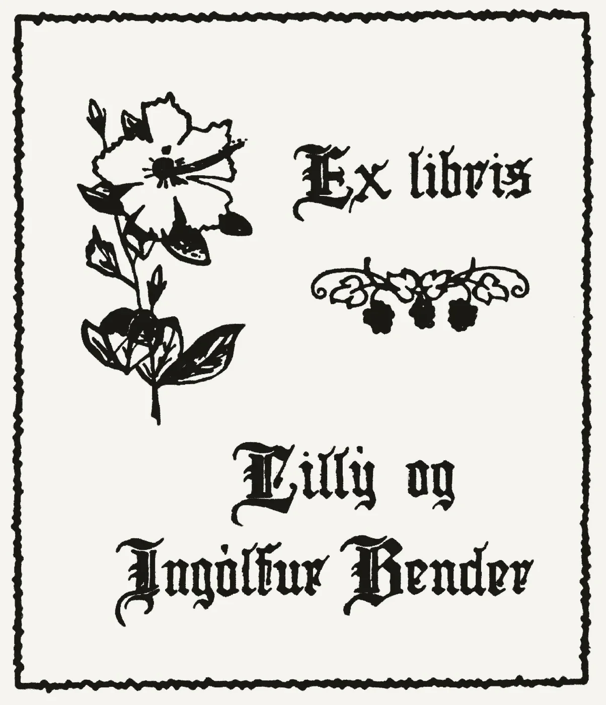Bókmerki: Lilly Bender, Ingólfur Bender