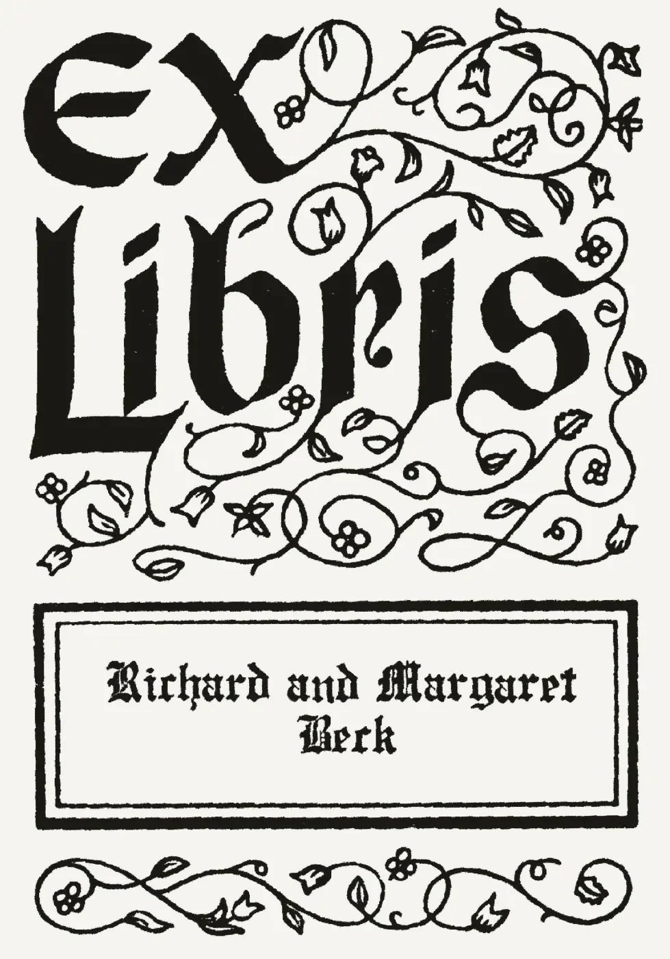Bókmerki: Richard Beck, Margrét Beck