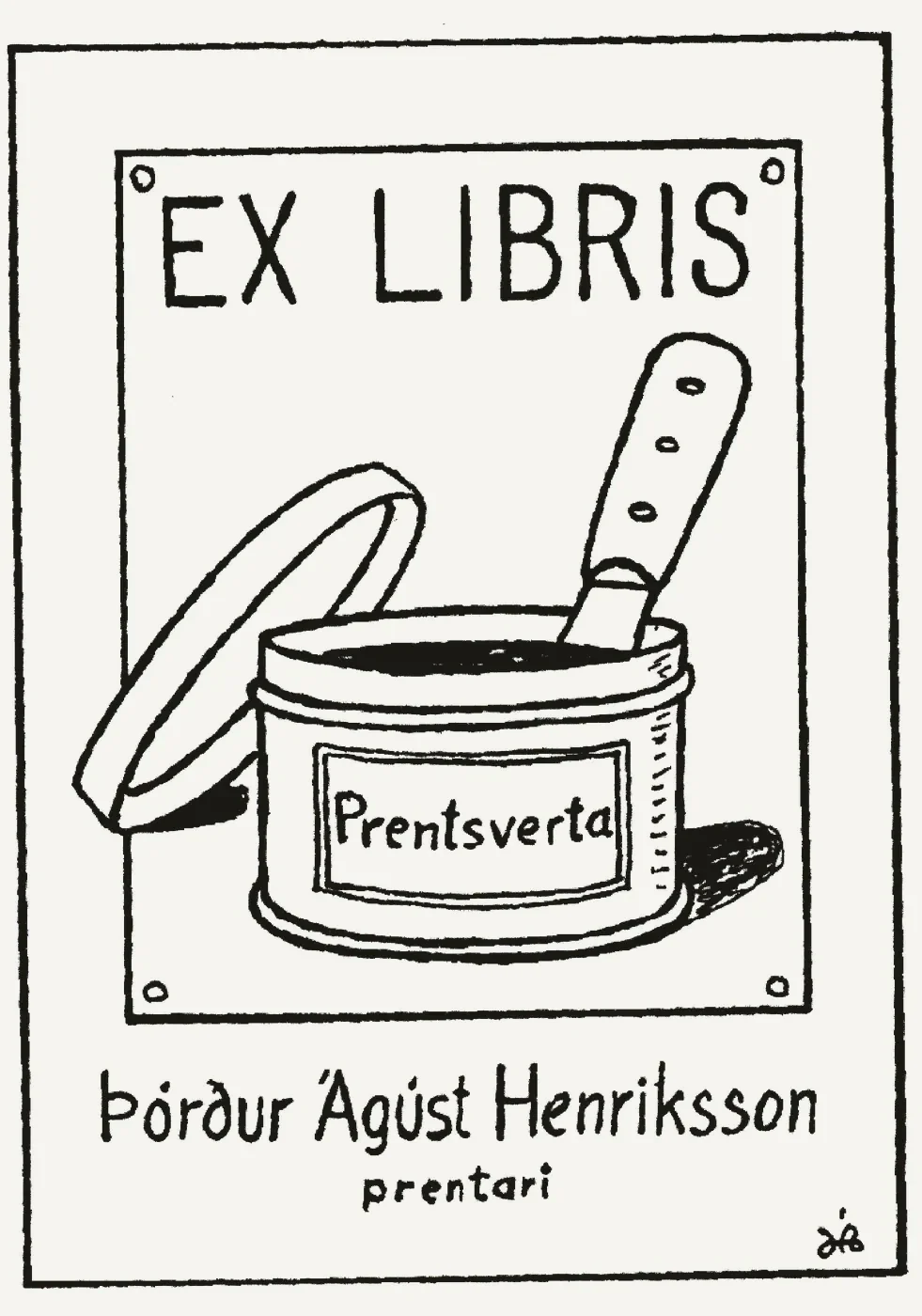 Bókmerki: Þórður Ágúst Henriksson, prentari
